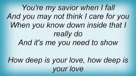 Bee Gees How Deep Is Your Love Lyrics Youtube