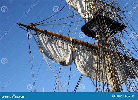 Old type schooner stock image. Image of foresail, flod - 211527