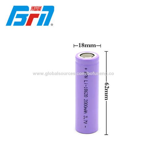 Buy Wholesale China Rechargeable Custom 18620 3.7v 2000mah Lithium Ion ...