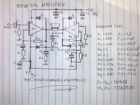 Tda Power Amplifier Circuit Diagram Amplifier Circuit Tda Di