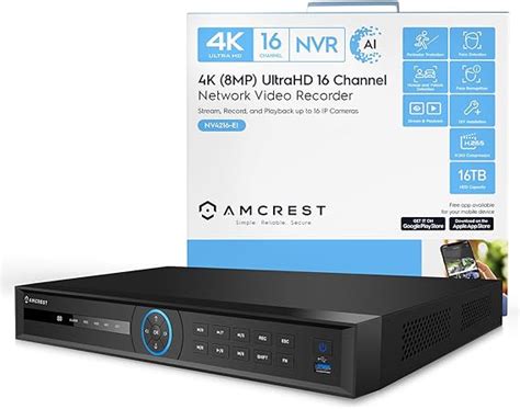 Amazon Amcrest 4K NV4216 EI 16CH AI NVR Smart NVR Facial