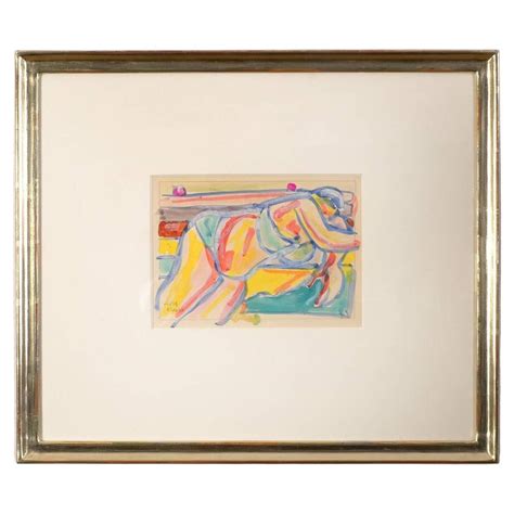 Miklos Nemeth Nude Watercolor On Paper 1950s For Sale At 1stDibs