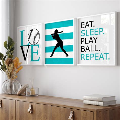 Softball Wall Art Softball Decor Girls Sports Wall Decor Softball