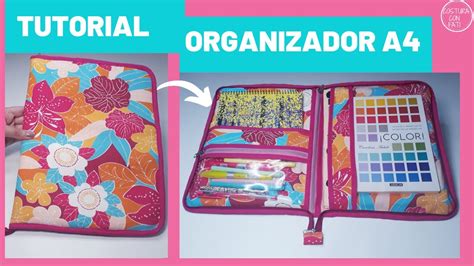 DIY CÓMO HACER UN ORGANIZADOR A4 carpeta organizador A4 YouTube