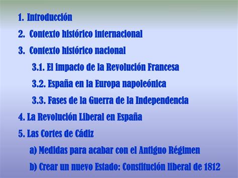 PPT INICIOS DEL LIBERALISMO EN ESPAÑA LAS CORTES DE CÁDIZ Y LA