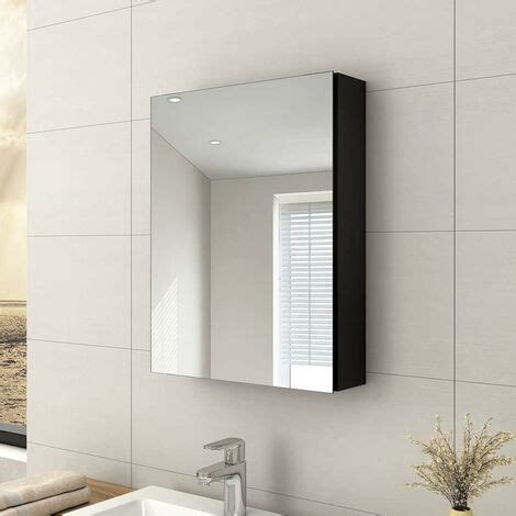 Emke Bathroom Vanity Mirror Cabinet With Storage Single Door Wall ...