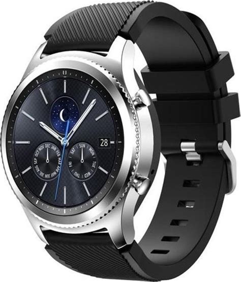 Samsung Galaxy Watch Siliconen Bandje 45mm 46mm Zwart Bol