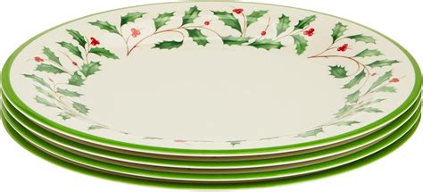 Holiday 4 Piece Melamine Dinner Plate Set Amazonca Home And Kitchen