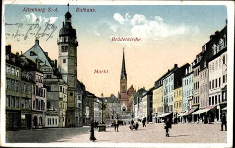 Ansichtskarte Postkarte Altenburg in Thüringen Rathaus akpool de