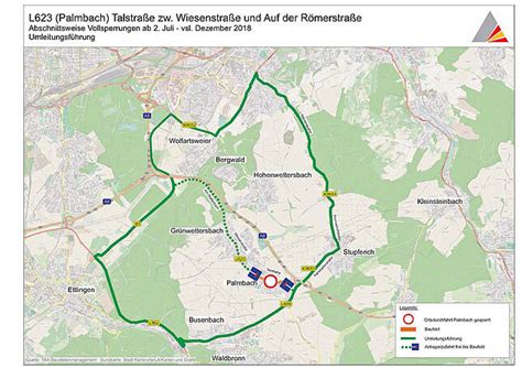 Bis Mitte Dezember Vollsperrung Und Umleitungen In Palmbach Ka News