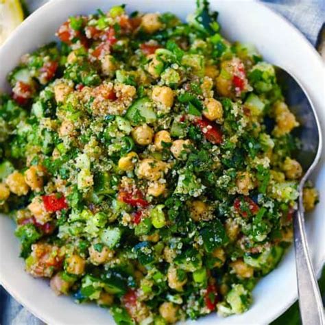 Quinoa Chickpea Tabbouleh Salad Bowl Of Delicious