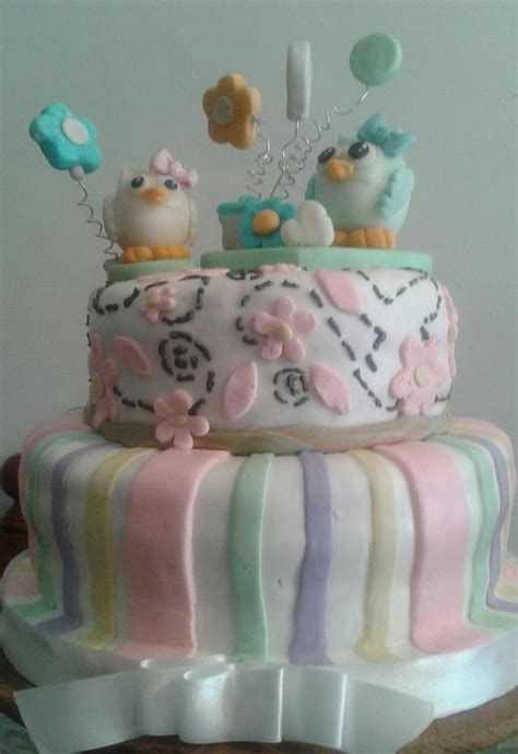 owls cake Decorated Cake by Dulciriela Gisela Gañan CakesDecor