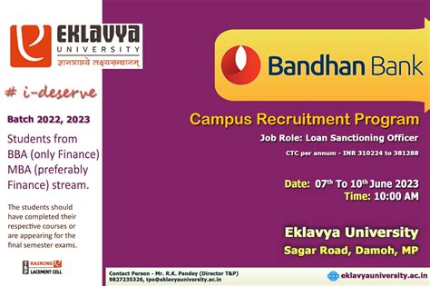 Campus Recruitment Program - Eklavya University