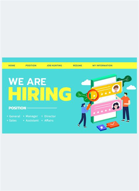 Recruitment Employment Landing Page Banner Template Recruitment Season