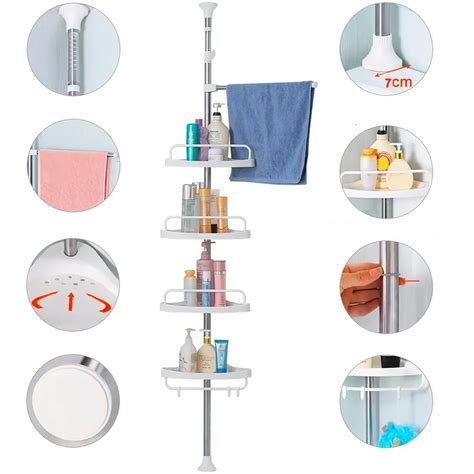 Угловая телескопическая полка в ванну (260х33 см) Multi Corner Shelf GY ...