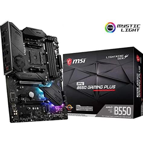 MSI MPG B550 Gaming Plus AMD AM4 PCIE 4.0/2xM.2 - ATX Gaming ...