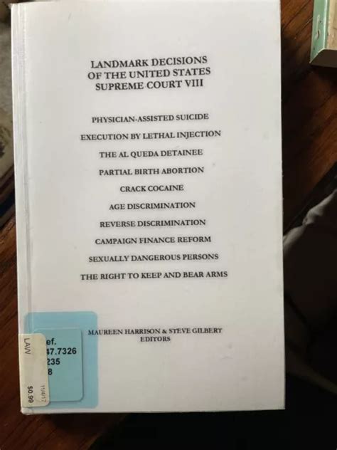 Landmark Decisions Of The United States Supreme Court Viii Par Steve