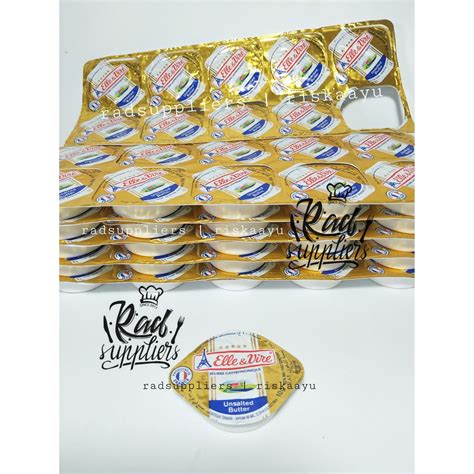 Jual Elle Vire Unsalted Butter Portion 10gramX10pack Shopee Indonesia