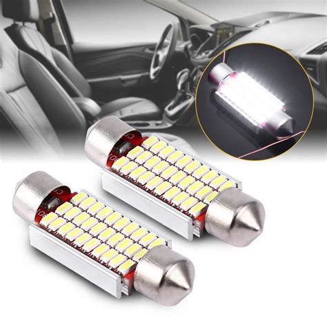 1 Pair 39mm 3014 30 LED Car Festoon Interior Roof Dome Light Bulbs 12V