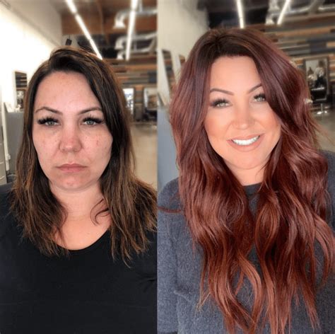 HOT SHOT OVERALL TRANSFORMATION FINALISTS 2019 Behindthechair Hair Color Auburn Brown