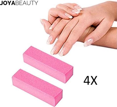 4x bloc tampon pour ongles de Joya Beauty tampon à ongles bloc