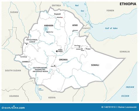 Political Map Of Ethiopia