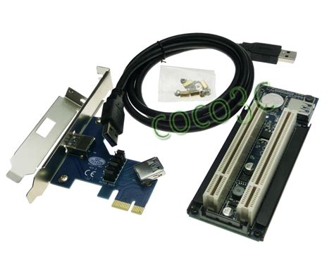 Pcie X1 X4 X8 X16 To Dual Pci Slots Adapter Pci Express To 2 Pci Card