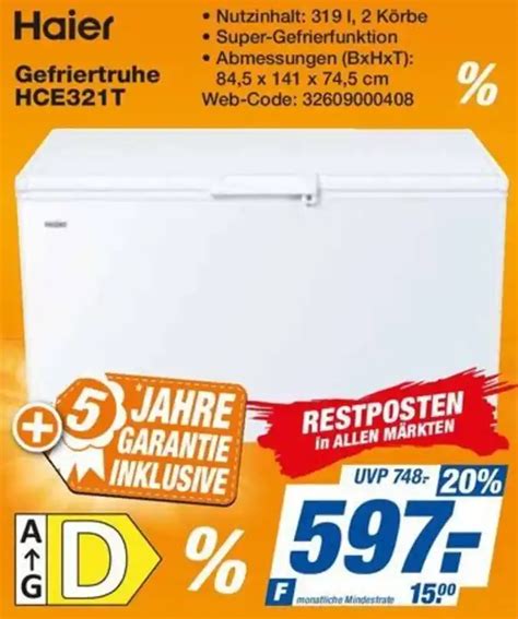 Haier Gefriertruhe Hce T Angebot Bei Expert Octomedia