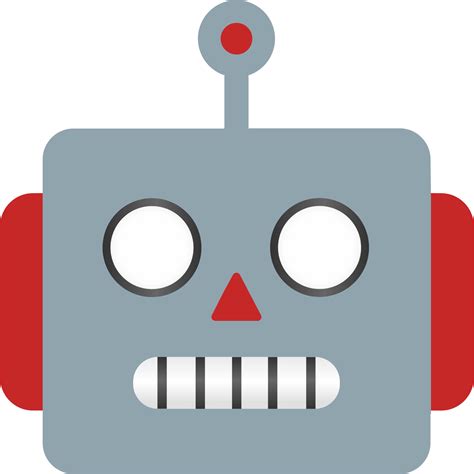 Face Of Robotics Becoming Robot Emoji Free Transparent PNG, 57% OFF