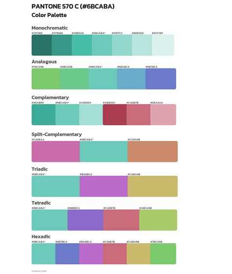 PANTONE 570 C color palettes - colorxs.com