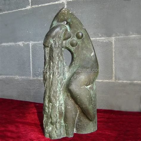 Modern Style Bronze Sexy Nude Lady Bathing Abstract Sculpture For