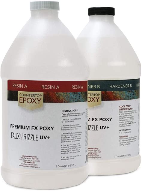 Countertop Epoxy FX Poxy UV Resistant Resin 1 Gallon Ultra Clear