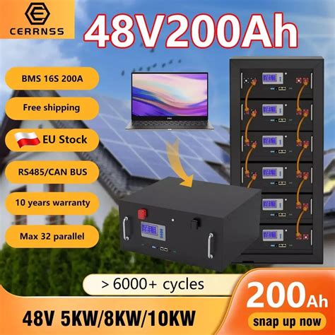 48V 200AH 10KW LiFePO4 Battery Pack 51 2V Lithium Solar Battery 6000