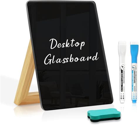 QUEENLINK Desktop Glass Dry Erase Board 9 5 X 6 7 Small Glass