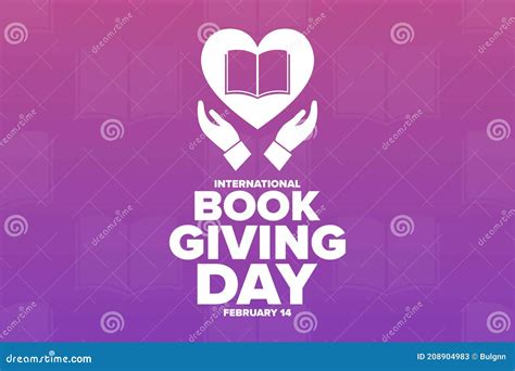 International Book Giving Day February 14 Holiday Concept Stock