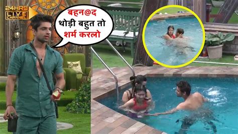 Bigg Boss Live Feed Samarth Ne Isha Ke Sath Pool Me Ki Asleel