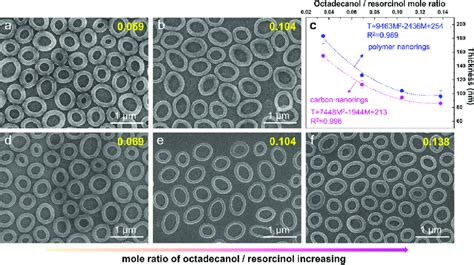 Sem Images Of Polymer Nanorings Synthesized With Different Molar Ratios