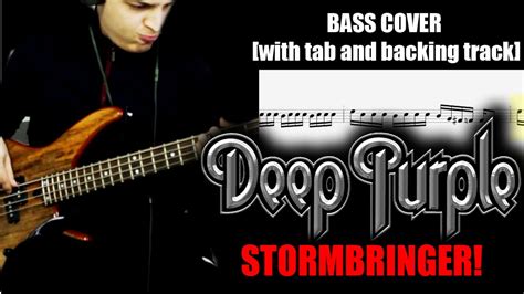 Stormbringer Deep Purple Bass Cover [with Tab][guitar Backing Track] Youtube