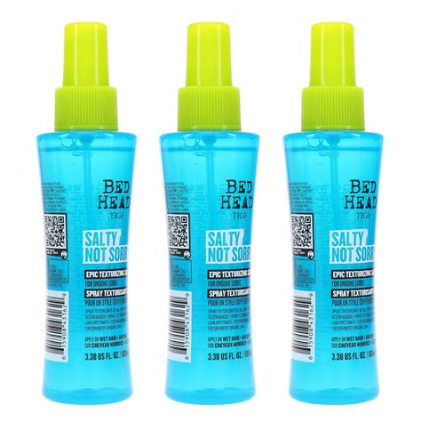TIGI Bed Head Salty Not Sorry Epic Texturizing Salt Spray 3.38 oz 3 ...