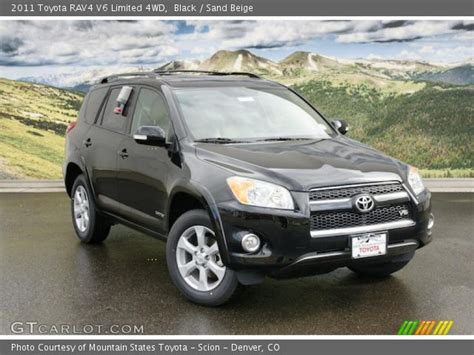 Black 2011 Toyota Rav4 V6 Limited 4wd Sand Beige Interior