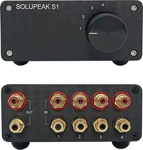 Solupeak Rca Switch Stereo 4 In 1 Out Audio Signal Source Switcher Hifi Input Selector Splitter