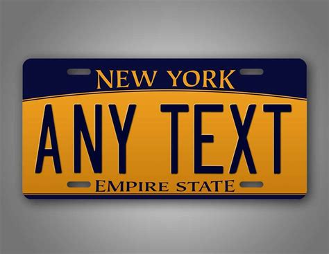 Personalized New York Custom License Plate – SignsAndTagsOnline