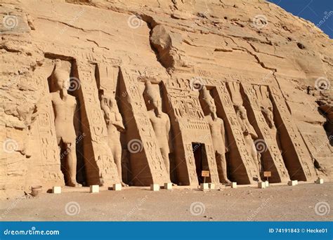 Os Templos De Abu Simbel Em Egito Imagem De Stock Imagem De Templos