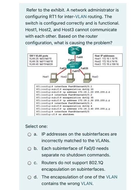 Solved Refer To The Exhibit A Network Administrator Is Chegg