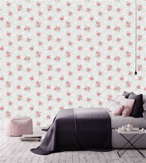 Papel De Parede Adesivo Floral Flores Delicada Quarto Mt Elo