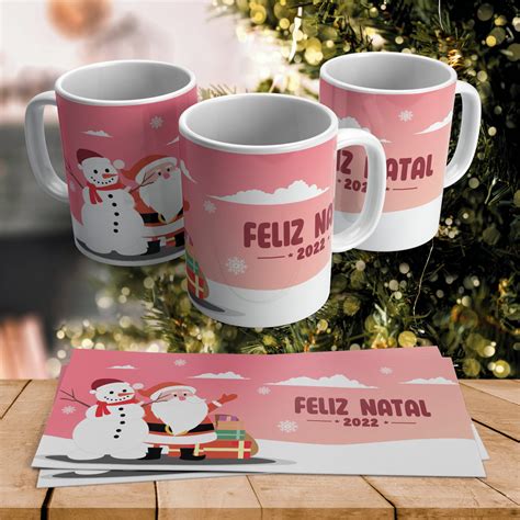 Caneca Feliz Natal Elo Produtos Especiais