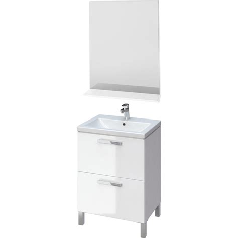 CERSANIT Szafka z umywalką MELAR COMO 60 biała z lustrem S801-037-EX1 ...