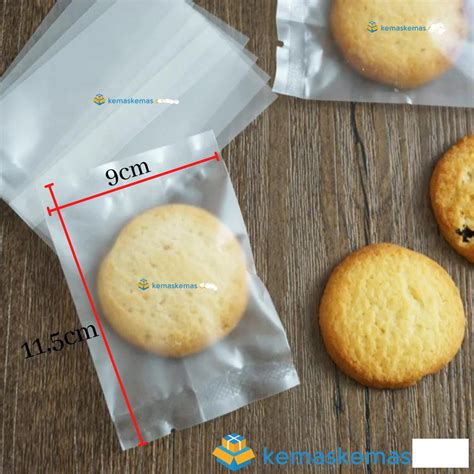 Jual Kemasan Plastik Packaging Kue Polos Cookies Transparan Clear Doff