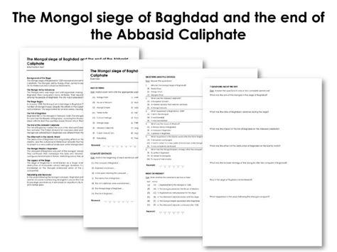 The Mongol siege of Baghdad and the end of the Abbasid Caliphate | Teaching Resources