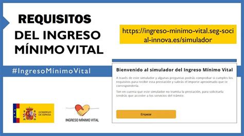 Ingreso Mínimo Vital Requisitos Documentación y Simulador